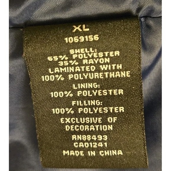 Be by Blanc Noir Navy Blue Hooded Zip-Up Quilted Puffer Vest Women's Size XLarge - Picture 7 of 9